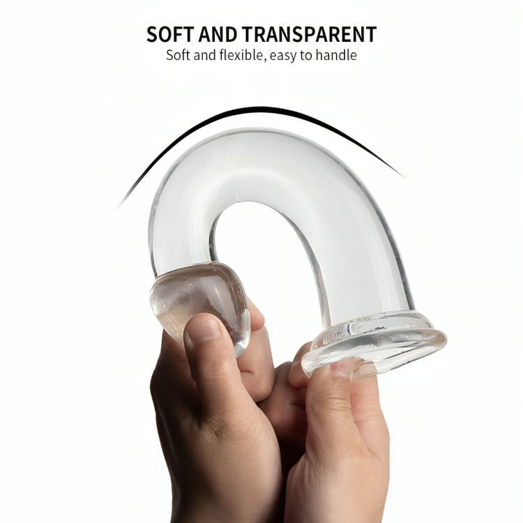 Ρεαλιστικό Dildo Σιλικόνης με Ισχυρή Βεντούζα - Διάφανο Ρεαλιστικό Dildo Σιλικόνης με Ισχυρή Βεντούζα - Διάφανο