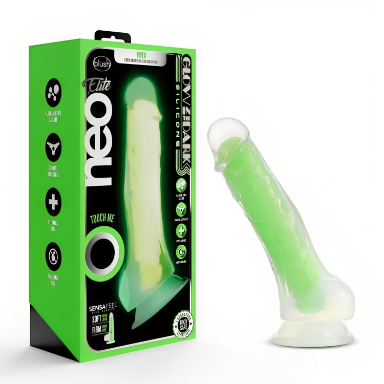 Neon Φωσφοριζέ Ρεαλιστικό Dildo Σιλικόνης με Ραβδώσεις & Ισχυρή Βεντούζα - Glow In The Dark Neon Φωσφοριζέ Ρεαλιστικό Dildo Σιλικόνης με Ραβδώσεις & Ισχυρή Βεντούζα - Glow In The Dark