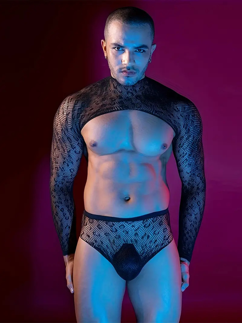 Ανδρικό Σετ Αισθησιακών Εσωρούχων - See Through - Ελαστικό One Size Ανδρικό Σετ Αισθησιακών Εσωρούχων - See Through - Ελαστικό One Size