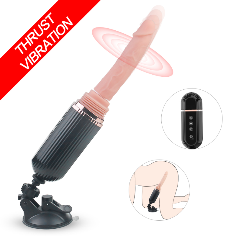 Telescopic 7x Thrusting Dildo Rotation Vibrator - Gspot with Suction Cup Telescopic 7x Thrusting Dildo Rotation Vibrator - Gspot with Suction Cup