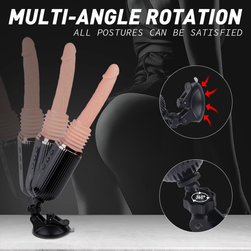 Telescopic 7x Thrusting Dildo Rotation Vibrator - Gspot with Suction Cup Telescopic 7x Thrusting Dildo Rotation Vibrator - Gspot with Suction Cup