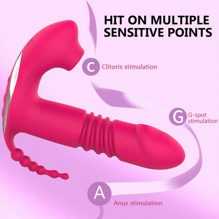 Θερμαινόμενος 3 σε 1 Δονητής Κολπικής, Κλειτοριδικής & Πρωκτικής Διέγερσης με 12 Συχνότητες Δόνησης Επαναφορτιζόμενος Φορητός με Τηλεχειριστήριο Θερμαινόμενος 3 σε 1 Δονητής Κολπικής, Κλειτοριδικής & Πρωκτικής Διέγερσης με 12 Συχνότητες Δόνησης Επαναφορτιζόμενος Φορητός με Τηλεχειριστήριο