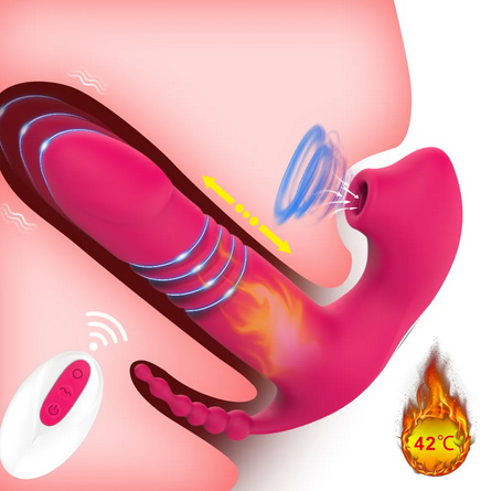Θερμαινόμενος 3 σε 1 Δονητής Κολπικής, Κλειτοριδικής & Πρωκτικής Διέγερσης με 12 Συχνότητες Δόνησης Επαναφορτιζόμενος Φορητός με Τηλεχειριστήριο Θερμαινόμενος 3 σε 1 Δονητής Κολπικής, Κλειτοριδικής & Πρωκτικής Διέγερσης με 12 Συχνότητες Δόνησης Επαναφορτιζόμενος Φορητός με Τηλεχειριστήριο