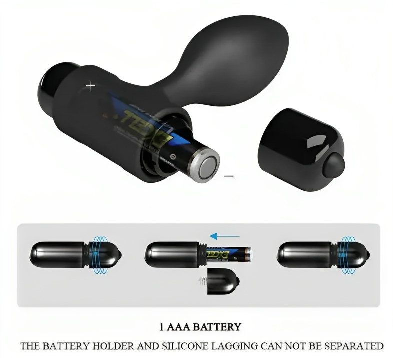 Πρωκτική Δονούμενη Σφήνα - Με Μπαταρίες Πρωκτική Δονούμενη Σφήνα - Με Μπαταρίες